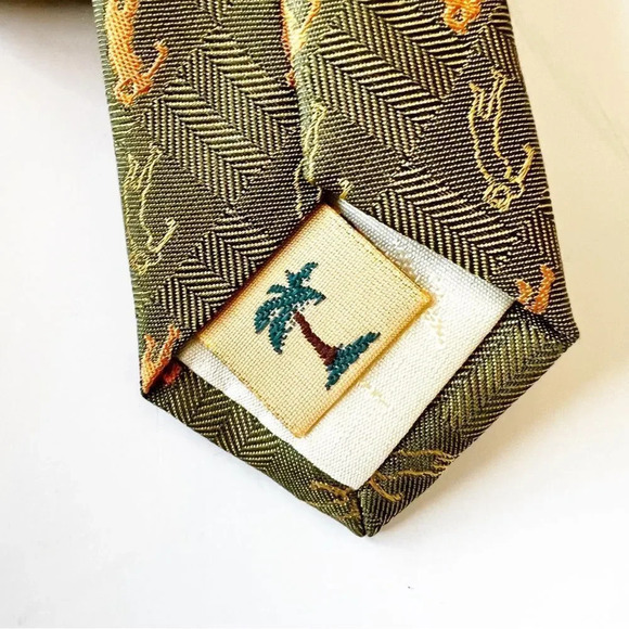 Tommy Bahama Off Island Jungle Green Golf Tie Golfer Master’s Tiger Woods Putter - Picture 5 of 7